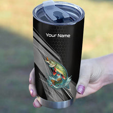 Load image into Gallery viewer, 1PC Northern Pike fishing tumbler Custom Stainless Steel Tumbler Cup, Fishing gift for Fishing lovers NQS9924
