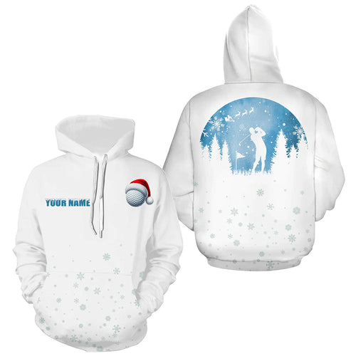 Snowflake Christmas pattern Golf Hoodies custom Christmas hoodie golf tops, golfing gifts NQS8850