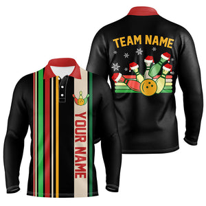 Retro Bowling shirt for Men Custom Funny Christmas Team Bowling League Jersey Mens Christmas Gifts NQS8853