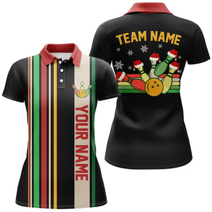 Retro Bowling shirt for Women Custom Funny Christmas Team Bowling League Jersey Ladies Christmas Gifts NQS8853