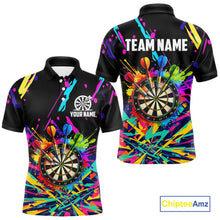 Load image into Gallery viewer, Personalized Colorful Darts Shirt For Men Custom Darts Team Jersey Polo &amp; 1/4 Zip Shirts NQS11374