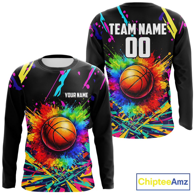 Personalized Colorful Basketball vest, t-shirt, long sleeve, hoodie custom Basketball team jerseys NQS11376