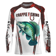 Load image into Gallery viewer, Crappie fishing red camo Custom Funny Fishing Shirts UV Protection Gift For Fisherman NQS5127