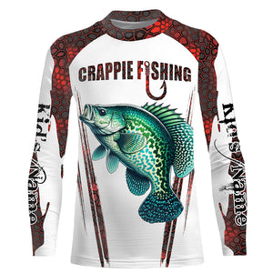 Crappie fishing red camo Custom Funny Fishing Shirts UV Protection Gift For Fisherman NQS5127