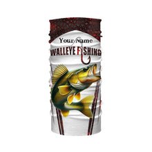 Load image into Gallery viewer, Walleye fishing red camo Custom Funny Fishing Shirts UV Protection Gift For Fisherman NQS5128