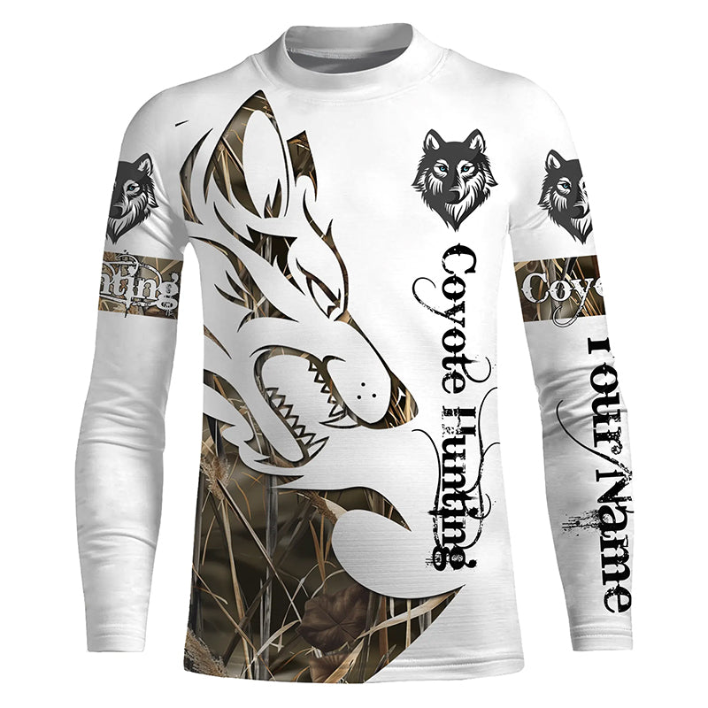 Coyote hunting predator camouflage Customize 3D All Over Printed Shirts Personalized hunting clothes NQS1041