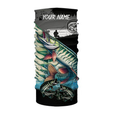 Load image into Gallery viewer, Musky fishing scales customize performance long sleeves Fishing shirts, Muskie fishing jerseys NQS5655
