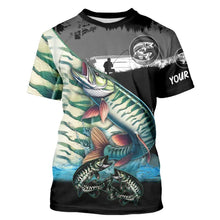 Load image into Gallery viewer, Musky fishing scales customize performance long sleeves Fishing shirts, Muskie fishing jerseys NQS5655