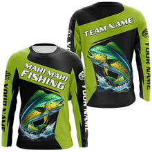 Load image into Gallery viewer, Mahi Mahi fishing Custom Long Sleeve Tournament Fishing Shirts, Performance Dorado Fishing Jerseys NQS8187