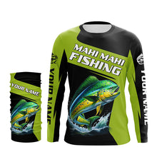 Load image into Gallery viewer, Mahi Mahi fishing Custom Long Sleeve Tournament Fishing Shirts, Performance Dorado Fishing Jerseys NQS8187