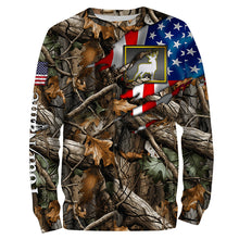 Load image into Gallery viewer, Deer hunting camo American flag patriotic custom name deer hunting all over printed shirts NQSD52