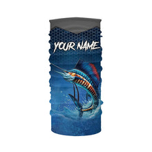 Load image into Gallery viewer, Blue camo Sailfish fishing Custom performance long sleeve team Sailfish fishing tournament shirts NQS7773