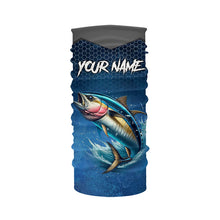 Load image into Gallery viewer, Blue camo Tuna fishing Custom performance long sleeve team Tuna fishing tournament shirts NQS7776