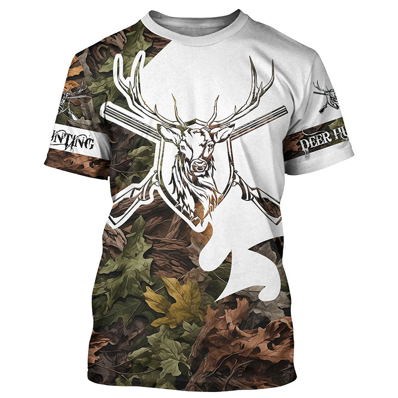 Deer hunting skull reaper camouflage Customize 3D All Over Printed Shirts, Hunting gift For men, women NQS6815