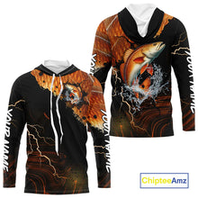 Load image into Gallery viewer, Personalized Redfish Fishing jerseys, Redfish scales lightning thunder tournament fishing shirts NQS11225