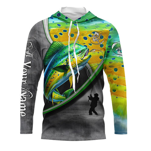 Mahi mahi ( Dorado) fishing personalized saltwater fishing shirts fishing apparel NQS1411