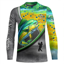 Load image into Gallery viewer, Mahi mahi ( Dorado) fishing personalized saltwater fishing shirts fishing apparel NQS1411