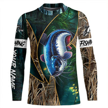 Load image into Gallery viewer, Catfish Fishing camo UV protection Customize name long sleeves fishing shirts NQS1423