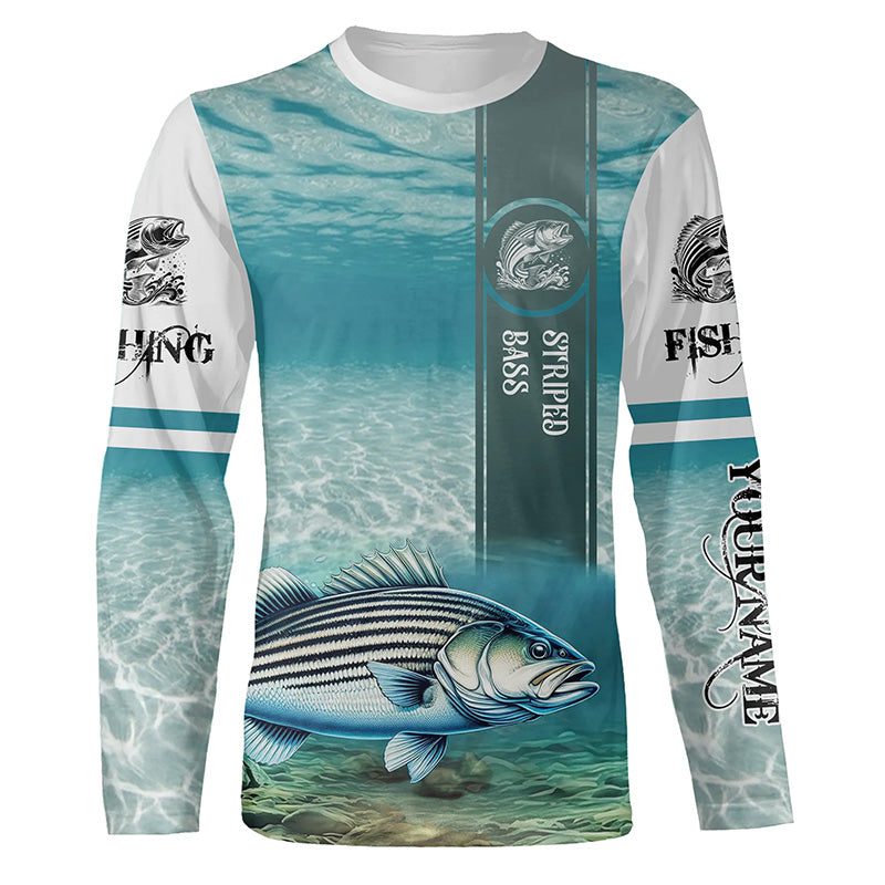 Striped Bass ( Striper) Fishing 3D All Over print shirts personalized fishing apparel for Adult and kid NQS562