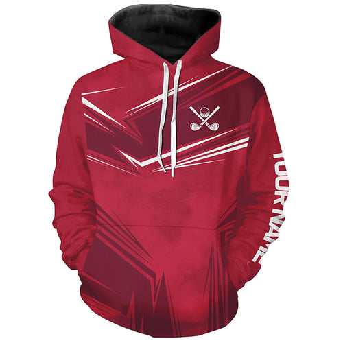 Golf Hoodies custom hoodie golf wear, personalized gifts for golfer | Red NQS8908