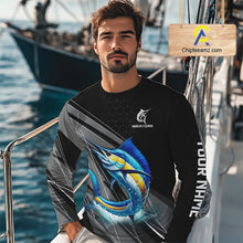 Load image into Gallery viewer, Personalized Black camo Marlin Fishing Jerseys, Marlin Long Sleeve Fishing Tournament Shirts NQS11035