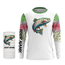 Load image into Gallery viewer, Rainbow Trout Fishing Scales Custom long sleeve Fishing Shirt, Personalized Trout Fishing Jerseys NQS574