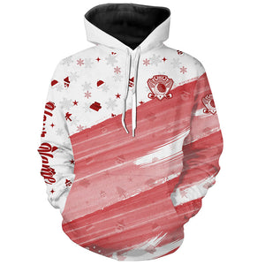 Golf Hoodies custom white and red Christmas pattern Golf Hoodies for men women NQS8699