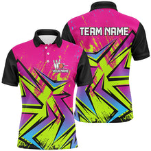 Load image into Gallery viewer, Colorful Bowling Polo, Quarter Zip Shirts For Men Custom Bowling Team Jersey, Gift For Bowlers NQS8921