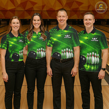 Load image into Gallery viewer, Green Light Bowling Polo, Quarter Zip Shirts For Women Custom Bowling Team Jerseys, Gift For Bowlers NQS11737