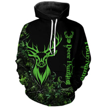 Load image into Gallery viewer, Deer Hunting Green Camo Customize Name 3D All Over Printed Shirts Personalized Deer Hunting gifts NQS2626