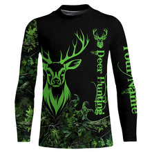 Load image into Gallery viewer, Deer Hunting Green Camo Customize Name 3D All Over Printed Shirts Personalized Deer Hunting gifts NQS2626