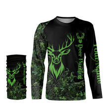 Load image into Gallery viewer, Deer Hunting Green Camo Customize Name 3D All Over Printed Shirts Personalized Deer Hunting gifts NQS2626