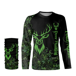 Deer Hunting Green Camo Customize Name 3D All Over Printed Shirts Personalized Deer Hunting gifts NQS2626