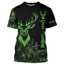 Load image into Gallery viewer, Deer Hunting Green Camo Customize Name 3D All Over Printed Shirts Personalized Deer Hunting gifts NQS2626