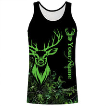 Load image into Gallery viewer, Deer Hunting Green Camo Customize Name 3D All Over Printed Shirts Personalized Deer Hunting gifts NQS2626