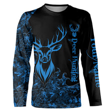 Load image into Gallery viewer, Deer Hunting Blue Camo Customize Name 3D All Over Printed Shirts Personalized Hunting gift NQS2627