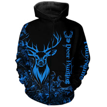 Load image into Gallery viewer, Deer Hunting Blue Camo Customize Name 3D All Over Printed Shirts Personalized Hunting gift NQS2627