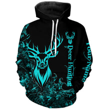 Load image into Gallery viewer, Deer Hunting serenity blue Camo Customize Name 3D All Over Printed Shirts Personalized Hunting gifts NQS2628