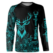 Load image into Gallery viewer, Deer Hunting serenity blue Camo Customize Name 3D All Over Printed Shirts Personalized Hunting gifts NQS2628