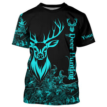 Load image into Gallery viewer, Deer Hunting serenity blue Camo Customize Name 3D All Over Printed Shirts Personalized Hunting gifts NQS2628