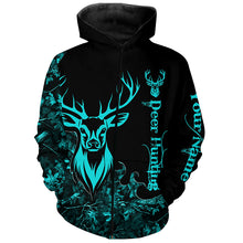 Load image into Gallery viewer, Deer Hunting serenity blue Camo Customize Name 3D All Over Printed Shirts Personalized Hunting gifts NQS2628