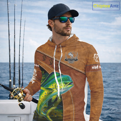 Mahi Mahi fishing UV protection custom name fishing shirts, performance shirts for men, women, kid NQS11459
