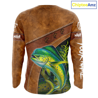 Mahi Mahi fishing UV protection custom name fishing shirts, performance shirts for men, women, kid NQS11459