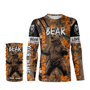 Bear hunter big game hunting Customize Name 3D All Over Printed Shirts, Bear hunting apparel NQS996