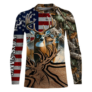 American Deer hunting camouflage shirt Customize Name 3D All Over Printed Shirts NQS1156