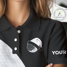 Load image into Gallery viewer, Funny Santa Golf Christmas Womens Polo Shirt green and red argyle pattern Custom Ladies Golf outfit NQS11053