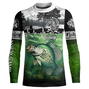 Crappie Fishing UV protection Custom name long sleeves fishing shirts for men, women, kid NQS2639