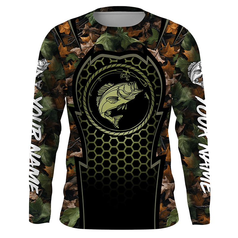 Bass Fishing camouflage UV protection quick dry Custom long sleeves fishing shirt NQS2640