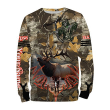 Load image into Gallery viewer, Elk Hunting Camo Grim Reaper Bow Hunting Archery Custom Name 3D All over print shirts NQS722