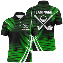 Load image into Gallery viewer, Mens golf polo shirt custom cool golf shirts, golfing gifts for team | Green NQS7487